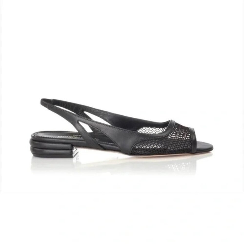 NIB Marion Parke Francis Flat, Black Nappa Leather, Size 36.5, MADE IN ITALY
